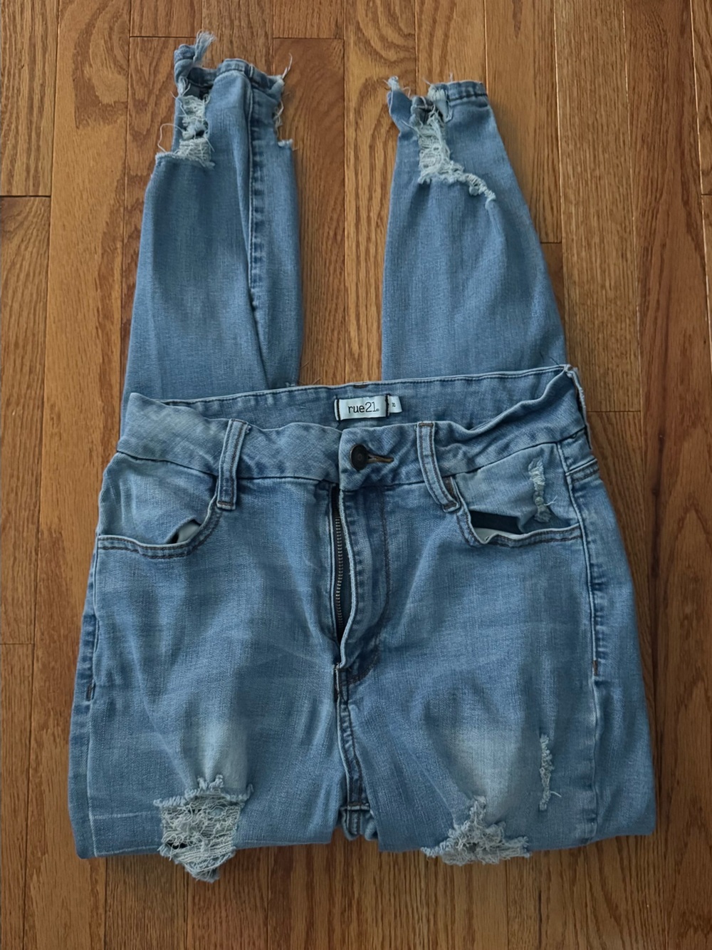 Rue21 Light Blue Distressed Skinny Jeans